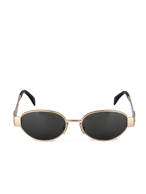 oval gold sunglasses celine|are Celine sunglasses polarized.